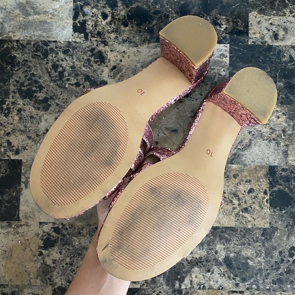 For Love & Lemons - Champagne Glitter Mules - Picture 5 of 5